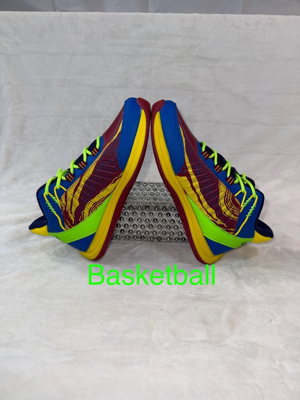 Multicolor AND 1 Athletic Basketball Shoes - Blue/Yellow/Neon Green/Red